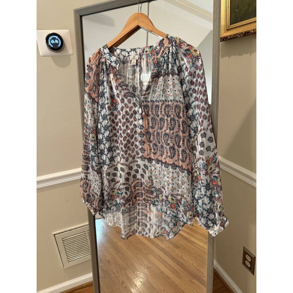 Versona Women's Black Sequins Blouse Medium - Picture 2 of 5